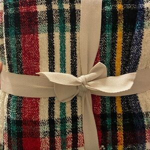 Pier 1 Multicolor Plaid Throw Blanket